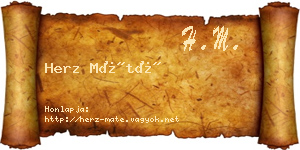 Herz Máté névjegykártya