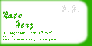 mate herz business card